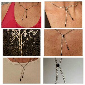 Vintage Y2K Rhinestone Lariat